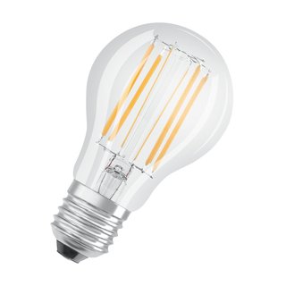 OSRAM LEDVANCE LED Glühlampenform Parathom Filament Classic A CLA75 E27 8 Watt 827 warmweiss extra klar