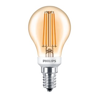 PHILIPS Classic LEDluster Tropfenlampe 5 Watt E14 825 P45 gold Filament dimmbar