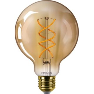PHILIPS Classic LEDbulb Globelampe 5 Watt E27 820 G93 gold Vintage