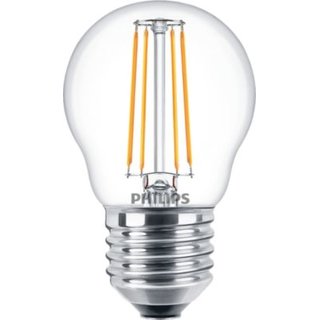 PHILIPS Classic LEDcandle Filament Tropfenlampe 4 Watt E27 827 2700 Kelvin P45 klar warmweiss extra