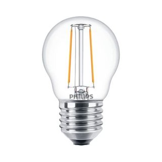 PHILIPS Classic LEDcandle Filament Tropfenlampe 2 Watt E27 827 2700 Kelvin P45 klar warmweiss extra