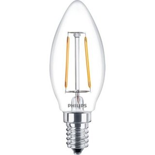 PHILIPS Classic LEDcandle Filament Kerzenlampe 2 Watt E14 827 2700 Kelvin B35 klar warmweiss extra