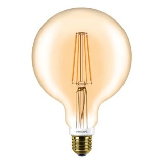 PHILIPS Classic LEDbulb Filament 7 Watt E27 820 2000 Kelvin Globe G120 gold transparent warmweiss extra dimmbar
