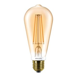 PHILIPS Classic LEDbulb Filament 7 Watt E27 825 2500 Kelvin 720 Lumen ST64 gold transparent warmweiss extra dimmbar