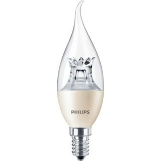 PHILIPS Master LEDcandle Kerzenlampe Windstoß E14 6 Watt 827 warmweiß extra klar dimmbar