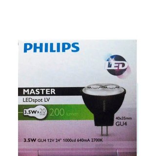 PHILIPS Master LEDspot LV MR11 3,5 Watt 827 GU4 24 Grad...