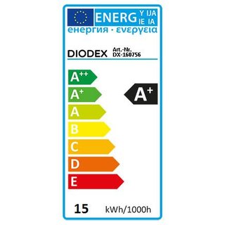 DIODEX LED Panel rund / 24cm / 15Watt / warmwei / 3000K / 1000-1200 Lumen