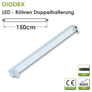 DIODEX LED R�hren Doppelhalterung / 150cm / wei�