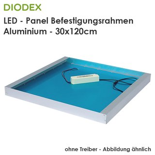 DIODEX Befestigungsrahmen / Aluminium / für Panel 30x120 cm