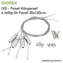 DIODEX Hängerset / 6-teilig / für Panel 30x120 cm