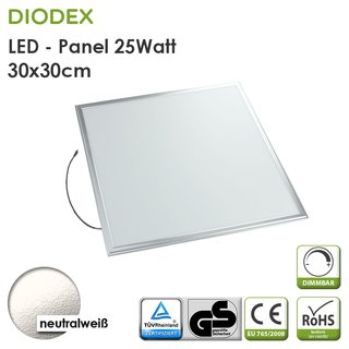 DIODEX LED Panel / 30x30cm / 25Watt / neutralweiß / 4000K / 2300 Lumen
