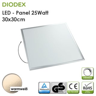 DIODEX LED Panel / 30x30cm / 25Watt / warmweiß / 3000K / 2300 Lumen