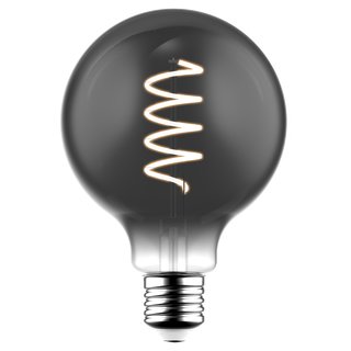 Blulaxa LED Filament Vintage Globelampe 95mm Rauchglas 5...