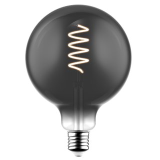 Blulaxa LED Filament Vintage Globelampe 125mm Rauchglas 5 Watt 140 lm extra warmweiß E27