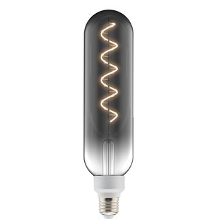 Blulaxa LED Filament Vintage Röhrenlampe T65 Rauchglas 5 Watt 110 lm extra warmweiß E27