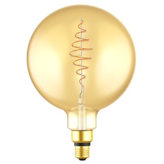 Blulaxa LED Filament Vintage Globelampe 283mm Goldglas 8,5 Watt 500 lm extra warmweiß E27