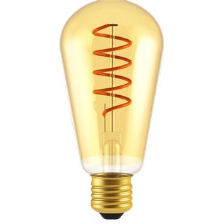 Blulaxa LED Filament Vintage Edison Lampe Birnenform Goldglas ST64 5 Watt E27 250 lm extra warmweiß E27