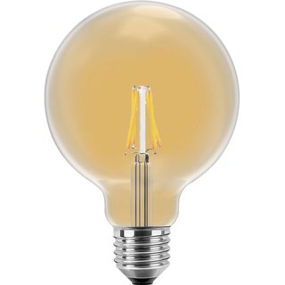 Blulaxa LED Filament Vintage Globelampe 125mm Goldglas 2 Watt 160 lm extra warmweiß E27