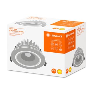 OSRAM - LEDVANCE Downlight Spot Fix Wei� 8 Watt 3000K warmwei� IP44 dimmbar