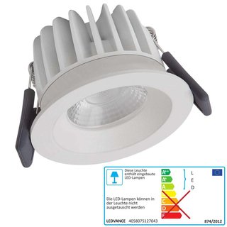 OSRAM - LEDVANCE Downlight Spot Fix Wei� 8 Watt 3000K warmwei� IP44 dimmbar