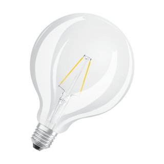 OSRAM LEDVANCE LED Globelampe Parathom Filament Classic Globe25 2 Watt E27 warmweiss extra klar