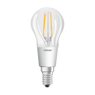OSRAM LEDVANCE LED Tropfenlampe Filament Parathom+ P 40 Watt 4,5 Watt 827 2700 Kelvin warmweiss extra E14 dimmbar