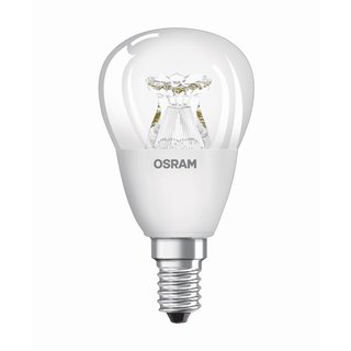 OSRAM LEDVANCE LED Tropfenlampe Parathom Advanced Classic P PARACLP40A dimmbar E14 6 Watt klar 827 warmweiß extra