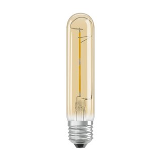 OSRAM LEDVANCE LED Rhrenlampe Filament Vintage 1906 Tubular Gold 2,8 Watt 824 2400 Kelvin warmweiss extra E27 klar